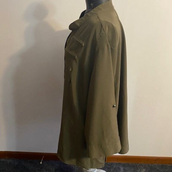 Kathy Che Vintage Green Military Style Tunic, size 26/28 - Picture 2 of 5